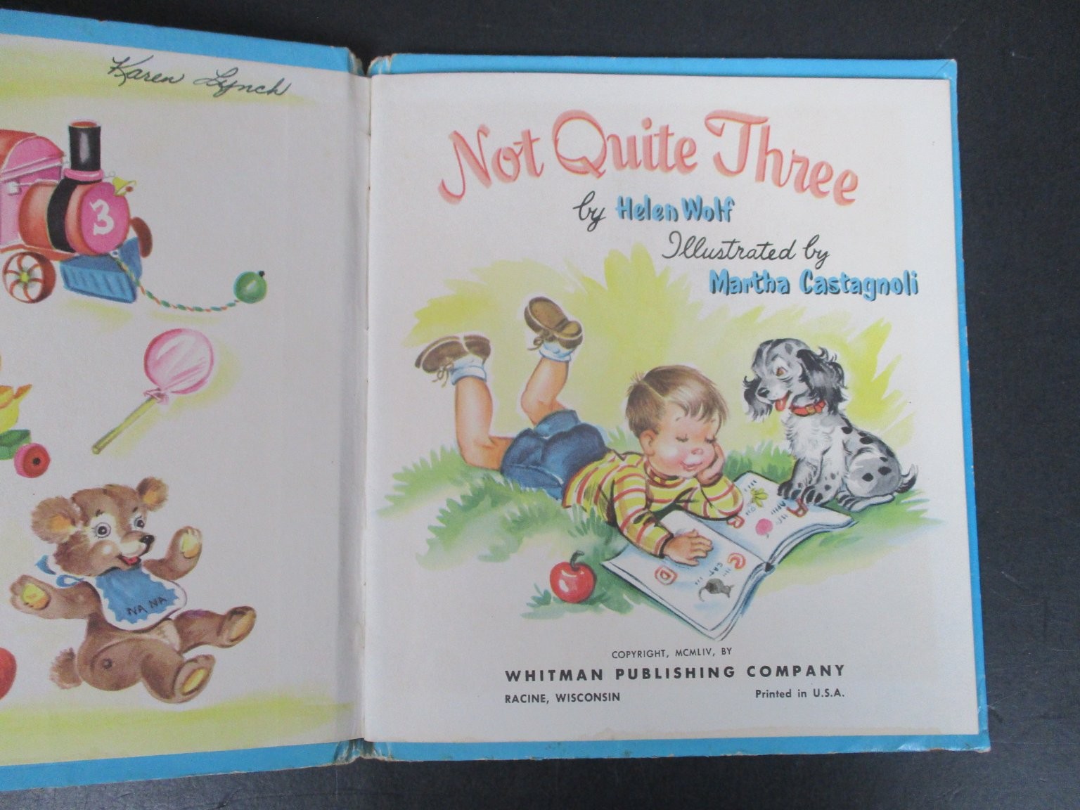 Not Quite Three Helen Wolf 1944 Tell-a-Tales Children’s Whitman Publishing