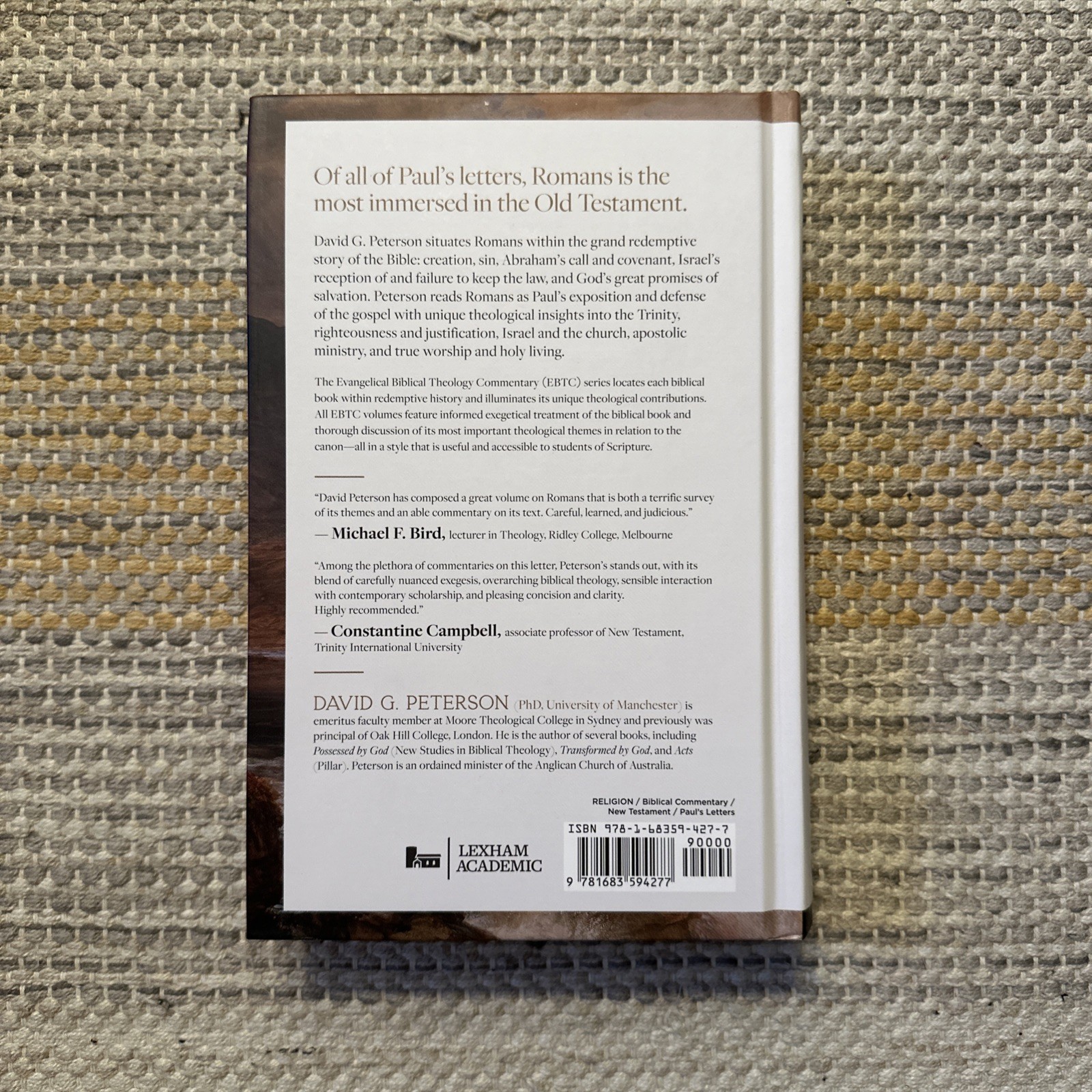 Romans: Evangelical Biblical Theology Commentary by David G. Peterson