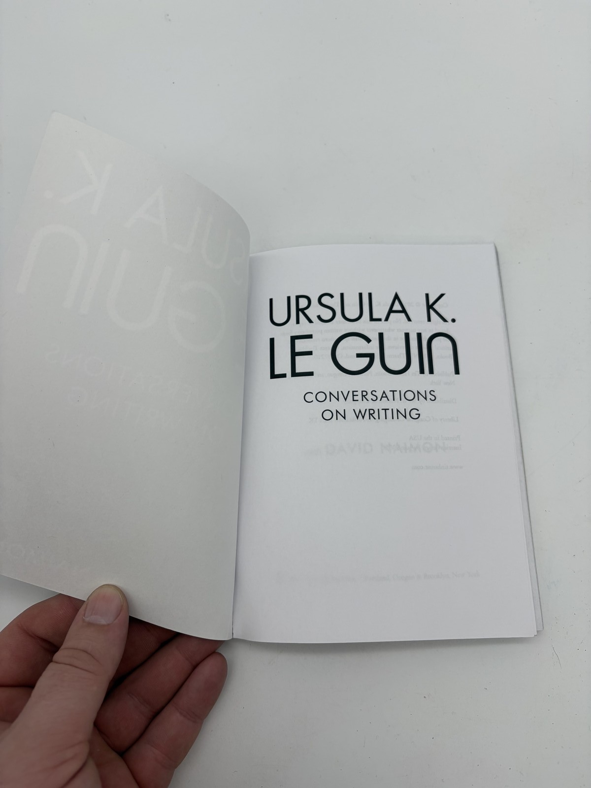 Ursula K. Le Guin Conversations on Writing Advance Reader’s Copy Book A20