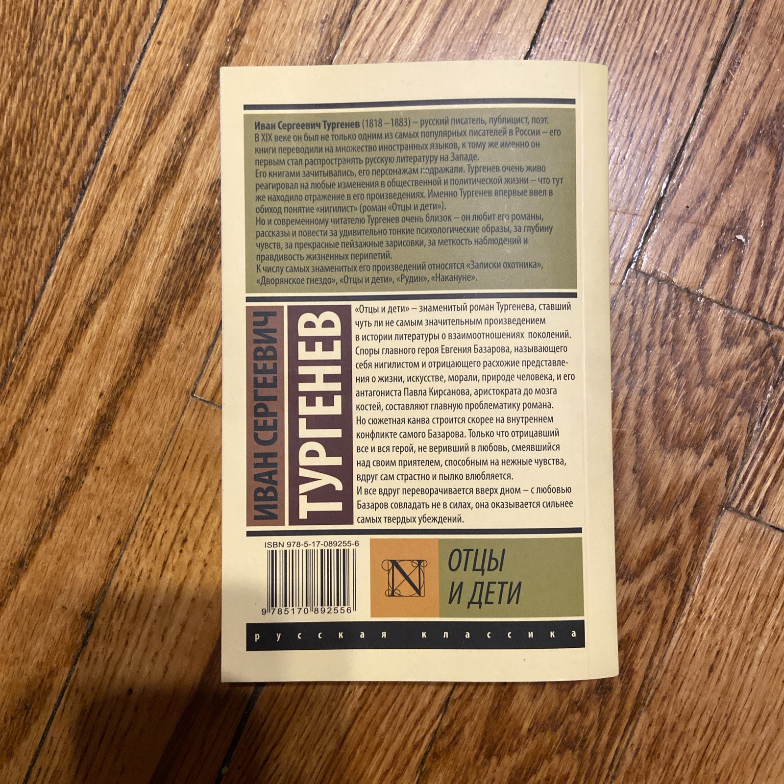 Тургенев Отцы и дети Turgenev Book in Russian