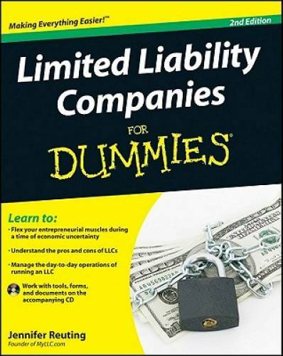 Limited Liability Companies For Dummies – Paperback By Reuting, Jennifer – GOOD