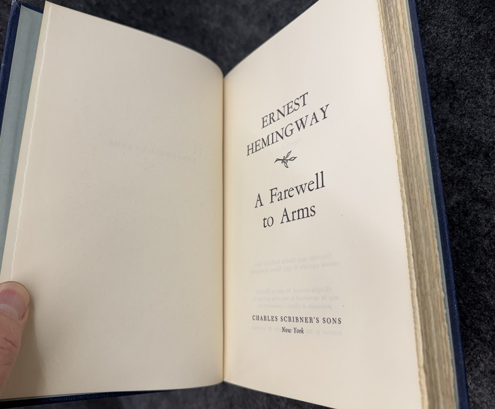 3 Book Set ERNEST HEMINGWAY Hardcover Scribners Farewell To Arms For Whom Bell +
