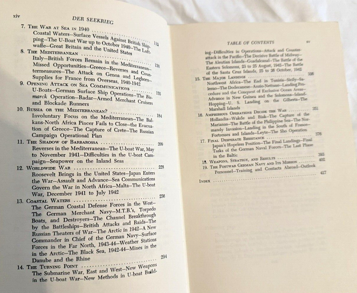 VG+ Der Geefrieg German Navy Story Friedrich Ruge 1957 Vintage Book HC DJ