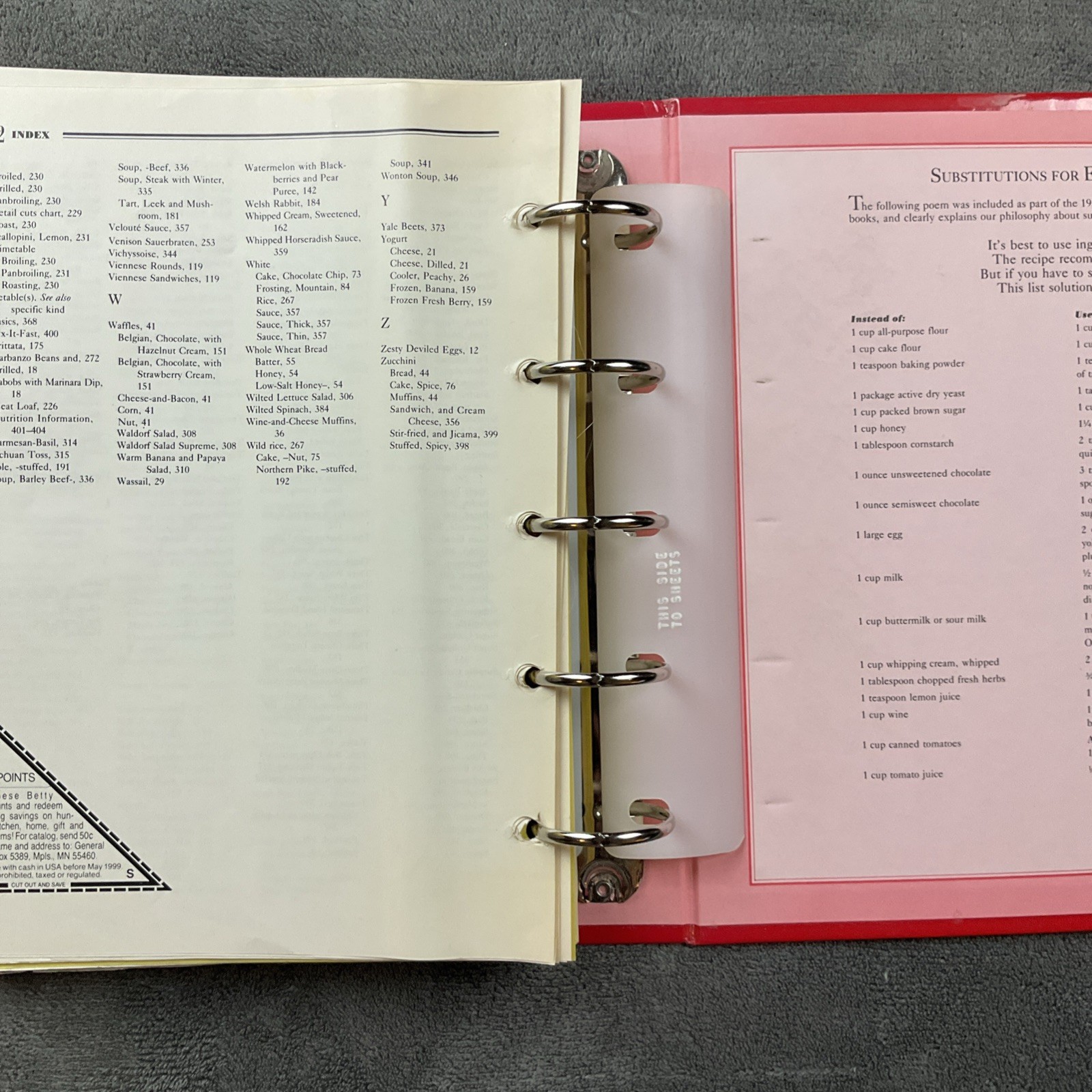 Betty Crocker 40th Anniversary 5 Ring Binder Hardcover Cookbook 432 Pages 1991