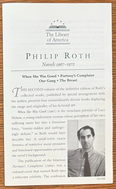 Philip Roth. Novels 1967-1972. Library of America. Hardcover 1st Print. Slipcase