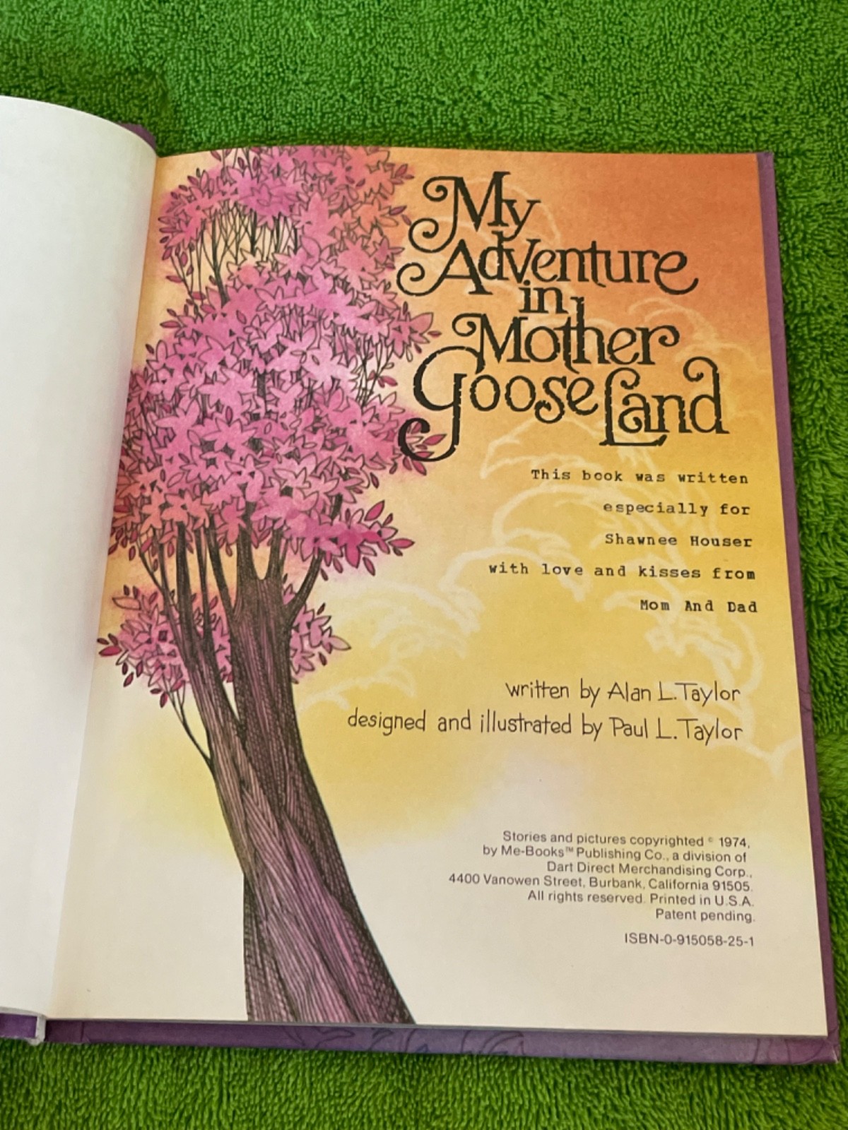 BOOK Read about Me My Adventure in Mother Goose Land ALAN L TAYLOR hardcover ’74