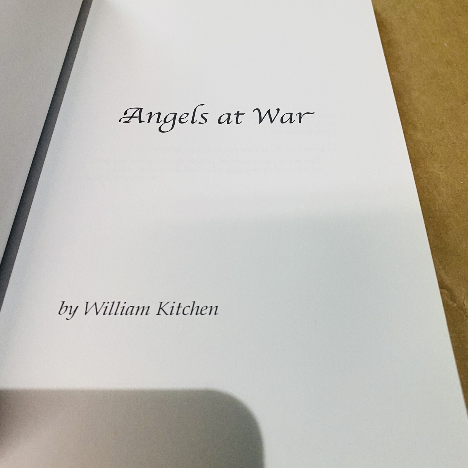 ANGELS AT WAR By William C. Kitchen 2014