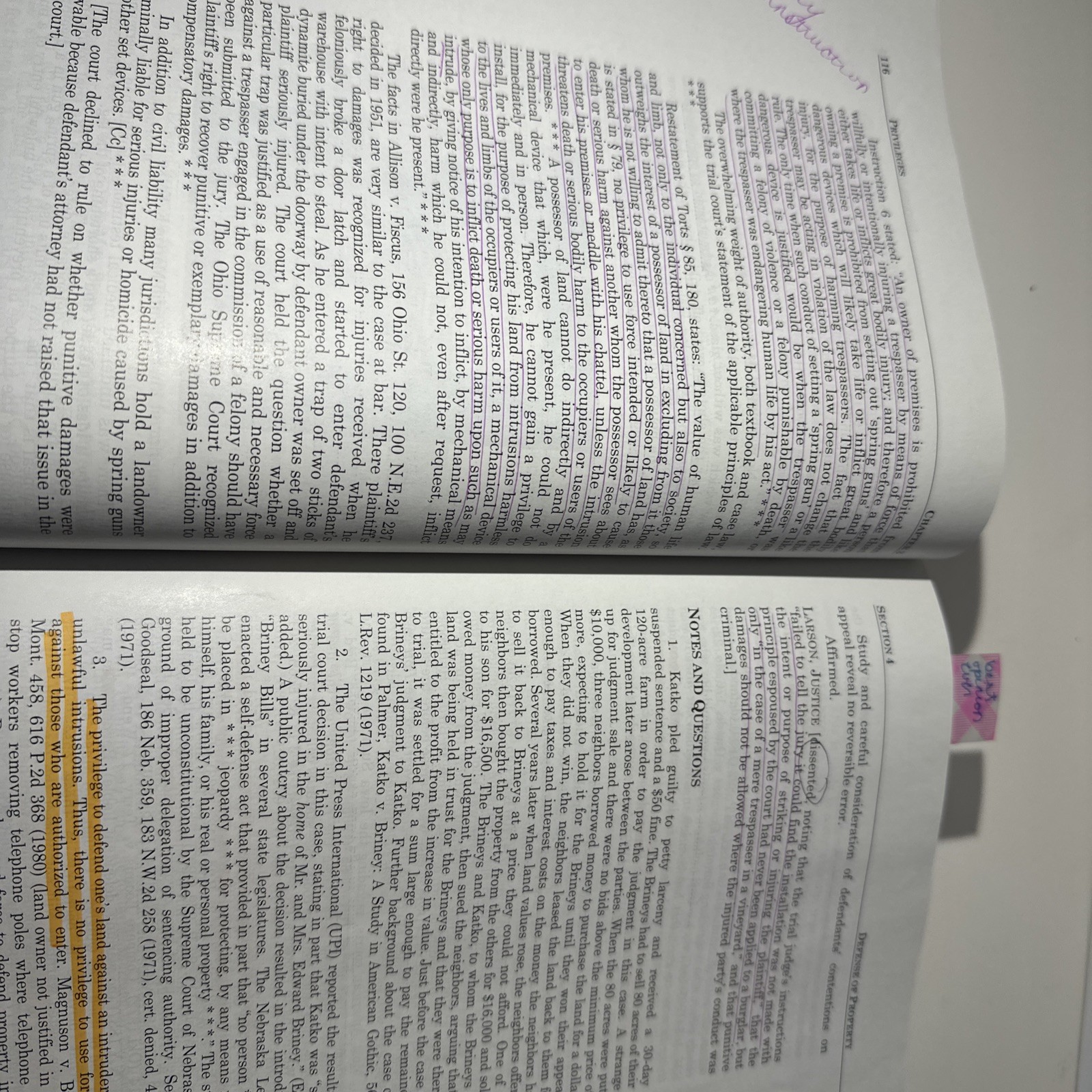 Prosser, Wade, And Schwartz’s Torts, Cases and Materials(13th)!!!HIGHLIGHTED!!!