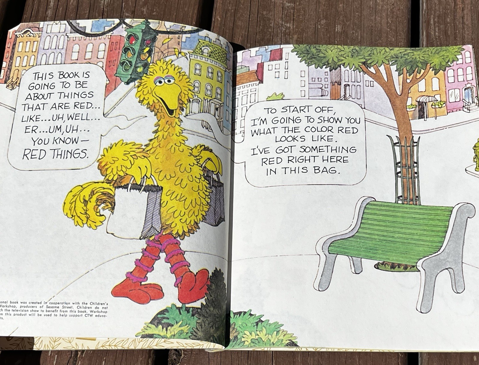 Vintage Sesame Street Big Bird’s Red Book 1977 Little Golden Book Children’s