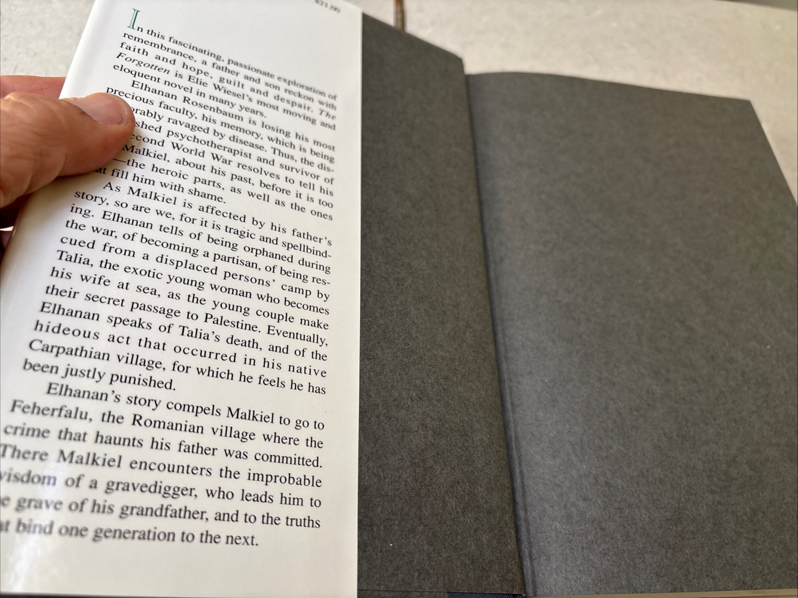 The Forgotten by Elie Wiesel (1992, Hardcover) 1st. Edition/1st. Printing