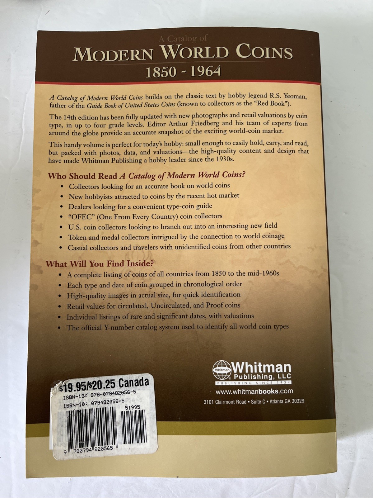MODERN WORLD COINS (OFFICIAL RED BOOKS) By R. S. Yeoman & Arthur Friedberg