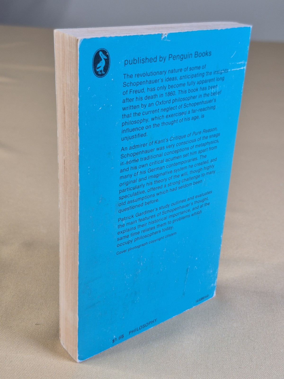 Schopenhauer – A Pelican Original – Patrick Gardiner – Penguin 1971 Mass Market