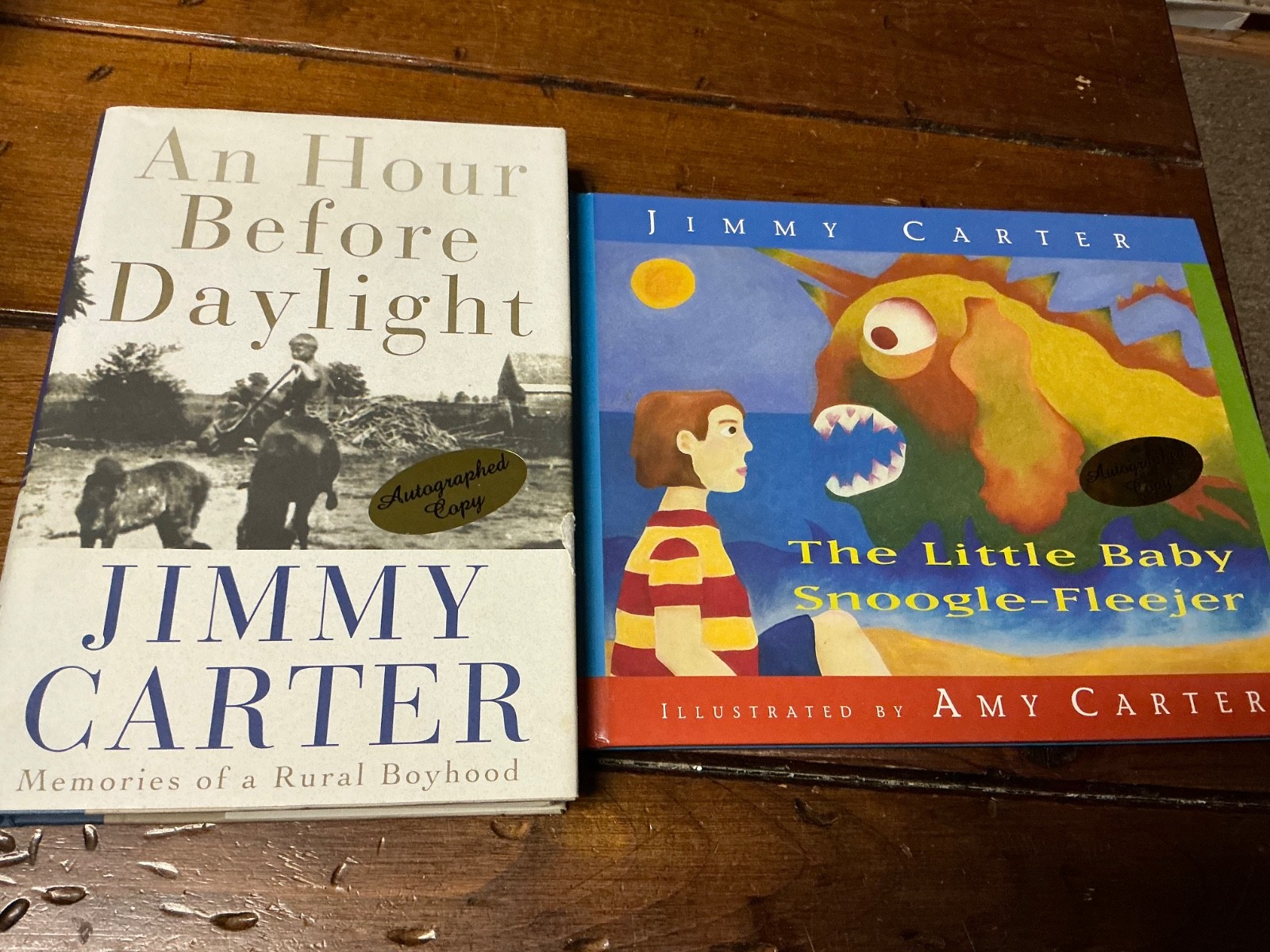 ** SIGNED ** Jimmy Carter (Lot of 2) w/Amy Carter & An Hour Before Daylight **