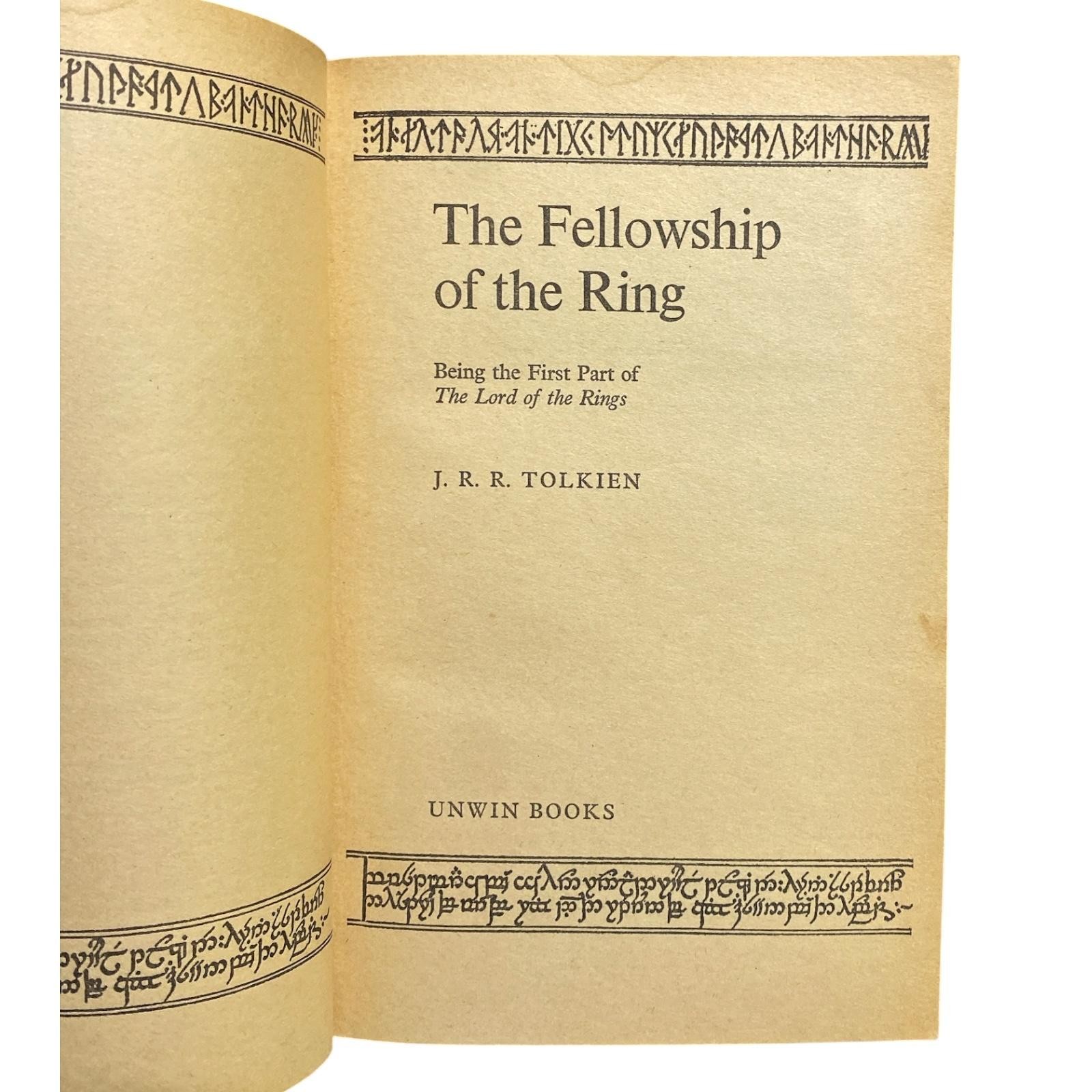 Vintage The Fellowship Of The Ring J.R.R. Tolkien WND Books Paperback Fantasy