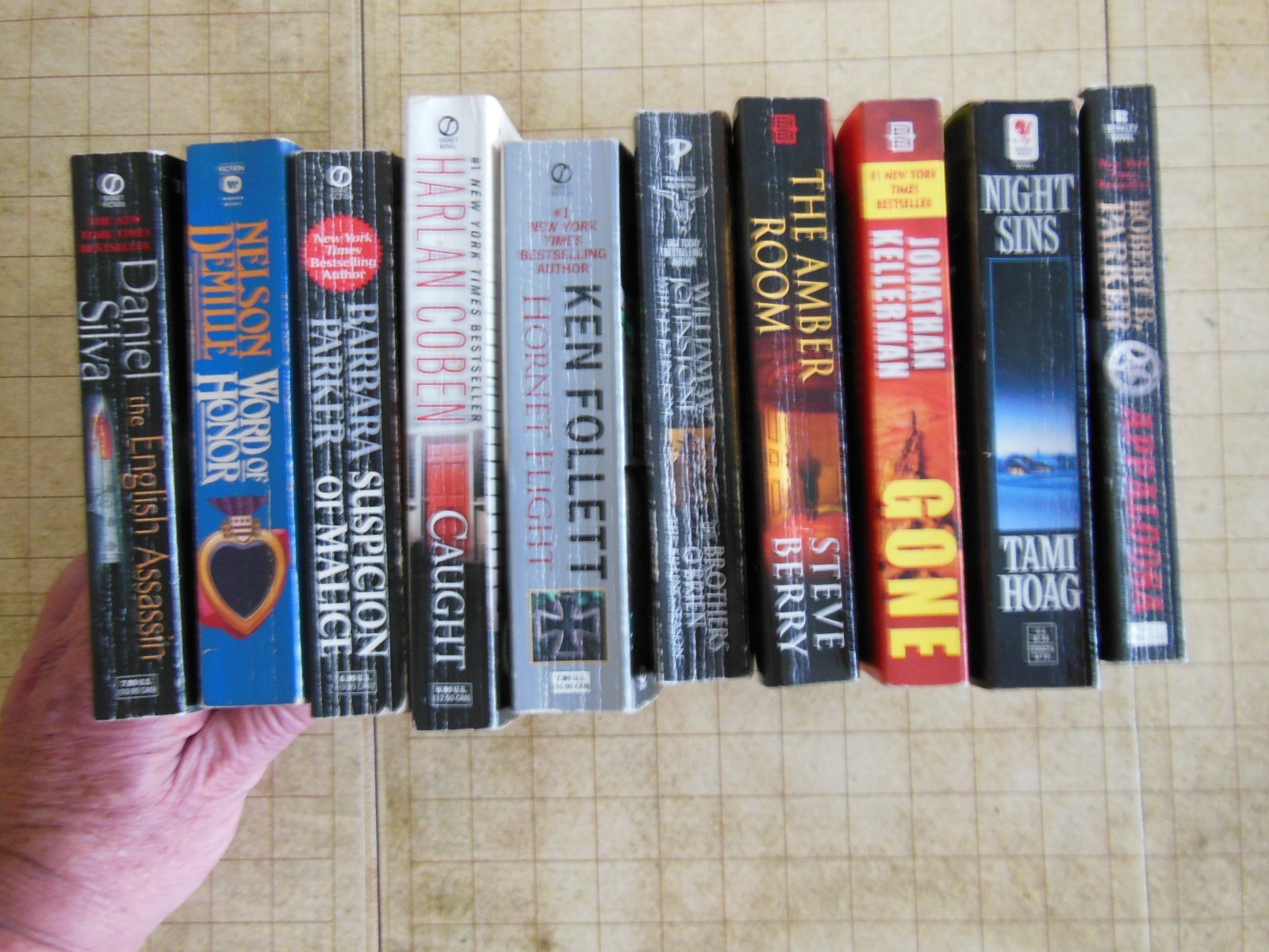 LOT h OF 10 MASS MARKET PAPERBACKS-by Various Authors-A Mix