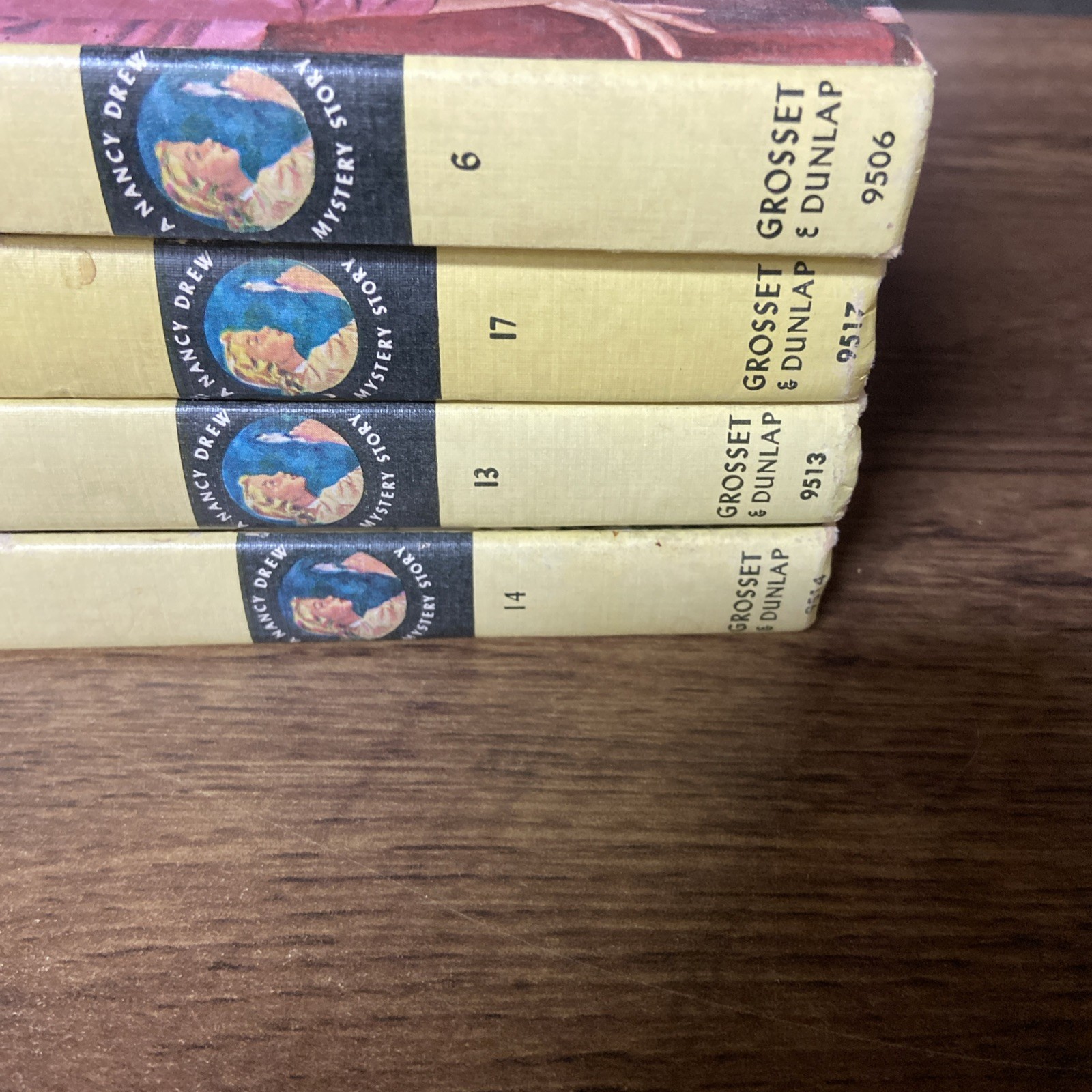 Lot of 4 Nancy Drew Mystery Carolyn Keene Matte HC Blue End Pages VG
