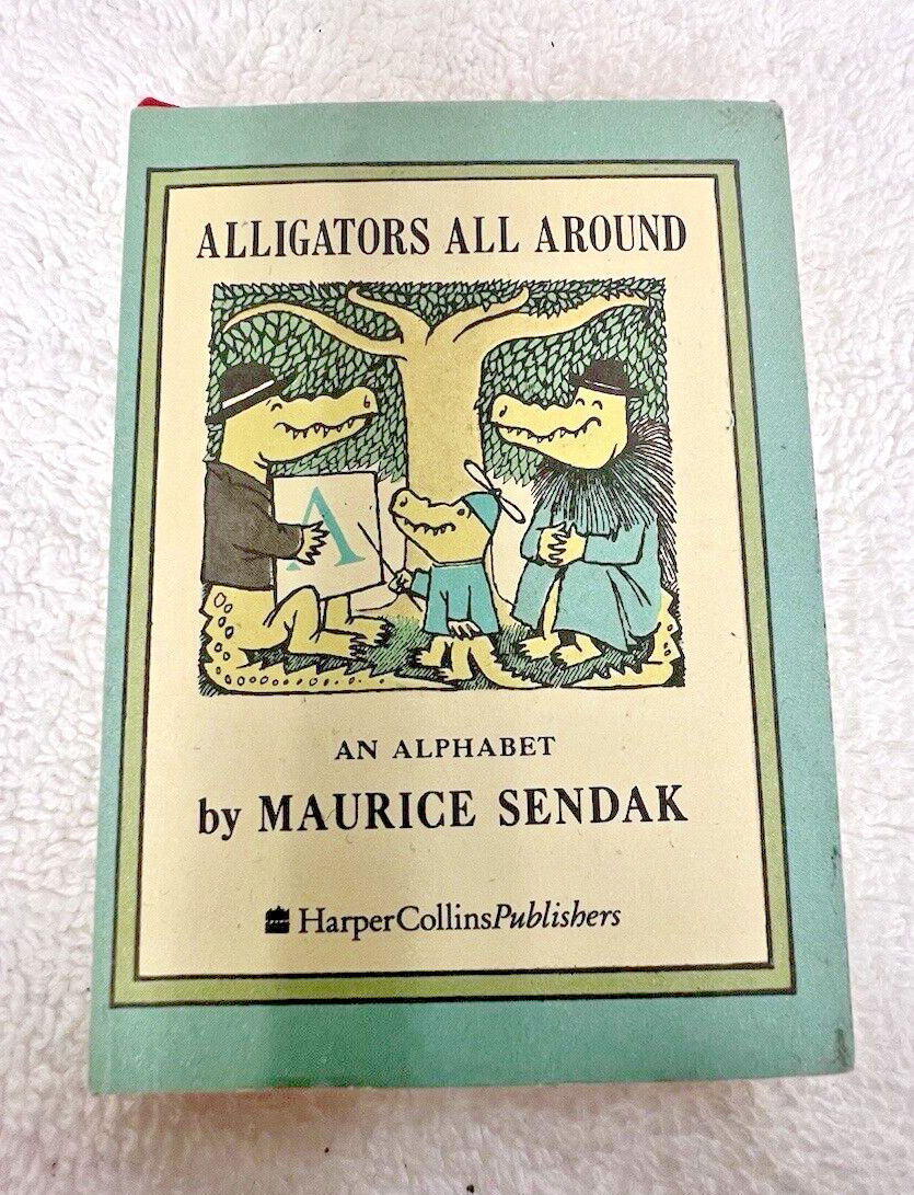 Maurice Sendak Alligators All Around Nutshell Library Miniature Book HBDJ 3 5/8″