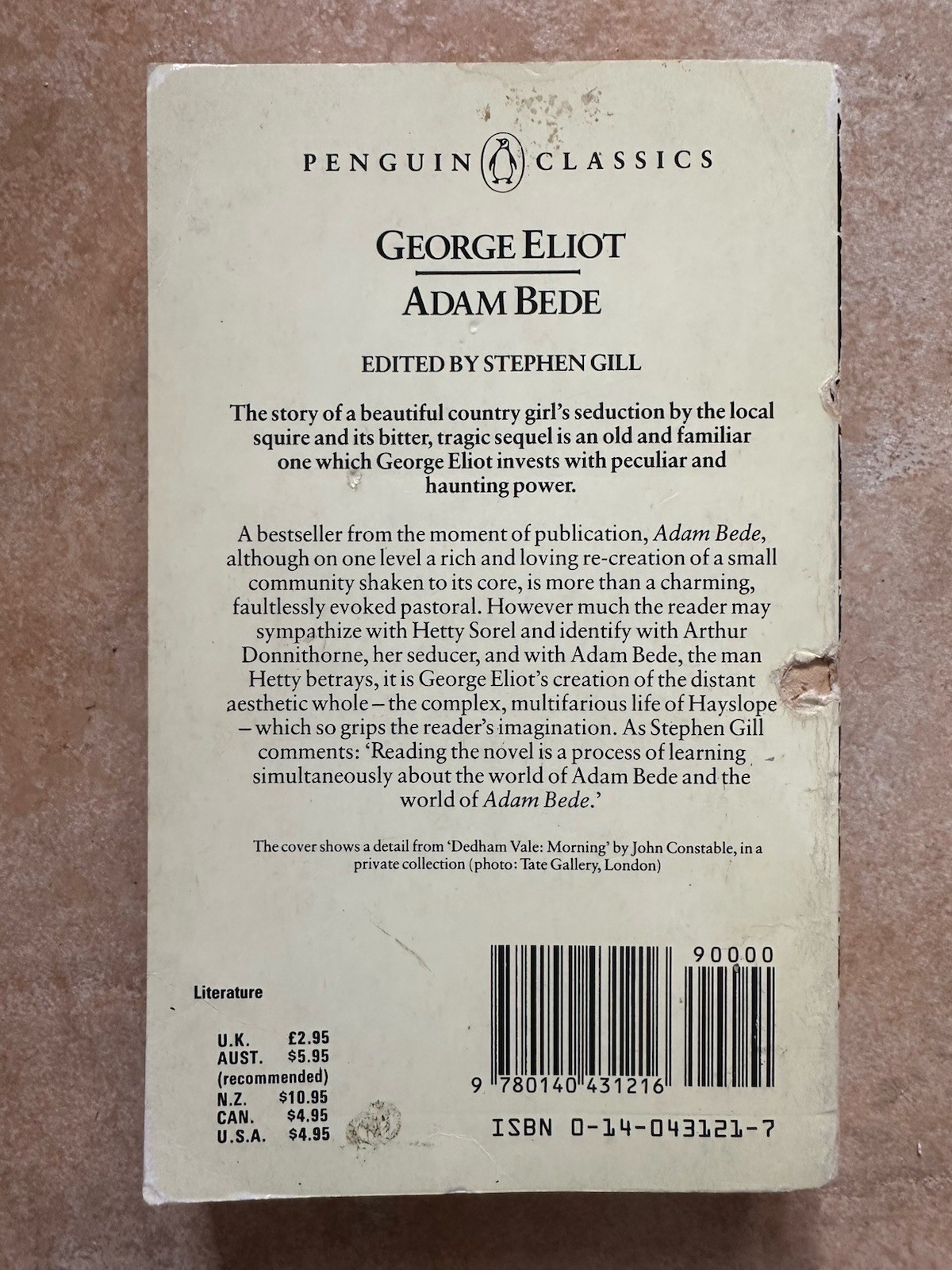 Adam Bede by GEORGE ELIOT (1985, Trade Paperback) Penguin Classics