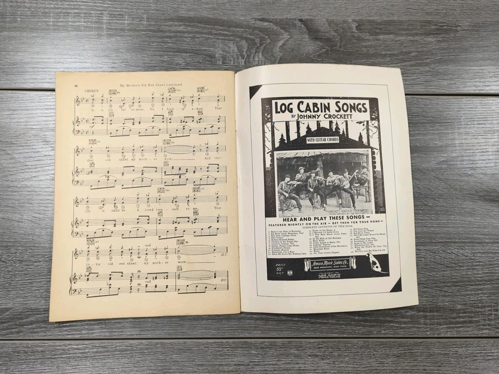 The Big Round Up of Cowboy Songs Amsco Music Sales Company 1934 Vintage