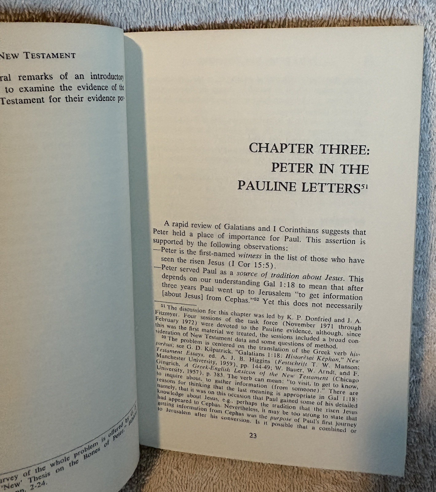 PETER IN THE NEW TESTAMENT Ed. by R. E. Brown PB 1973 Lutheran-Catholic