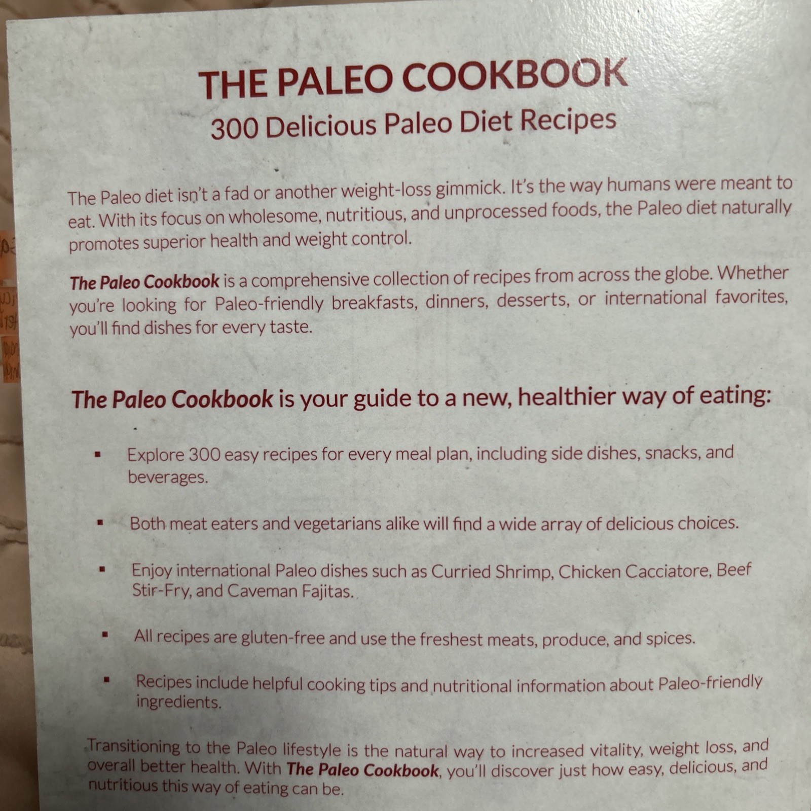 Paleo Cookbook : 300 Delicious Paleo Diet Recipes by Rockridge Press