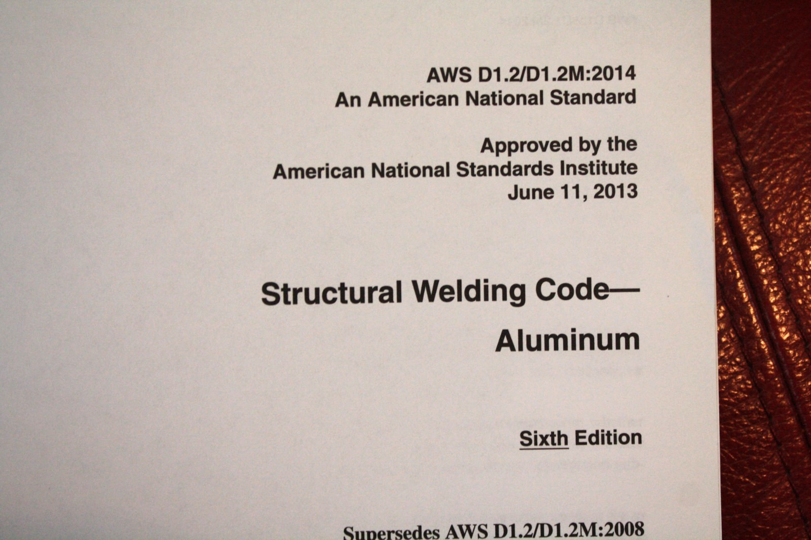 D1.2/D1.2M:2014 STRUCTURAL WELDING CODE ALUMINUM, American Welding Society 2014