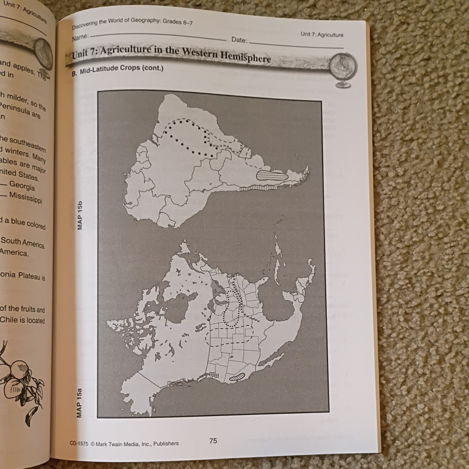 Discovering the World of Geography Book Grades 7 & 8 CD-1575