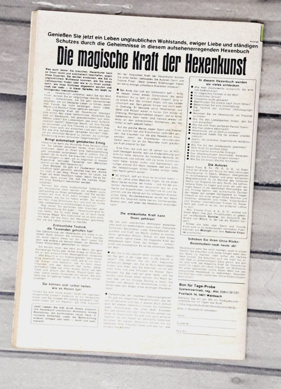 Gespenster Krimi #433 Poker mit dem Satan German Horror Pulp Magazine Novel