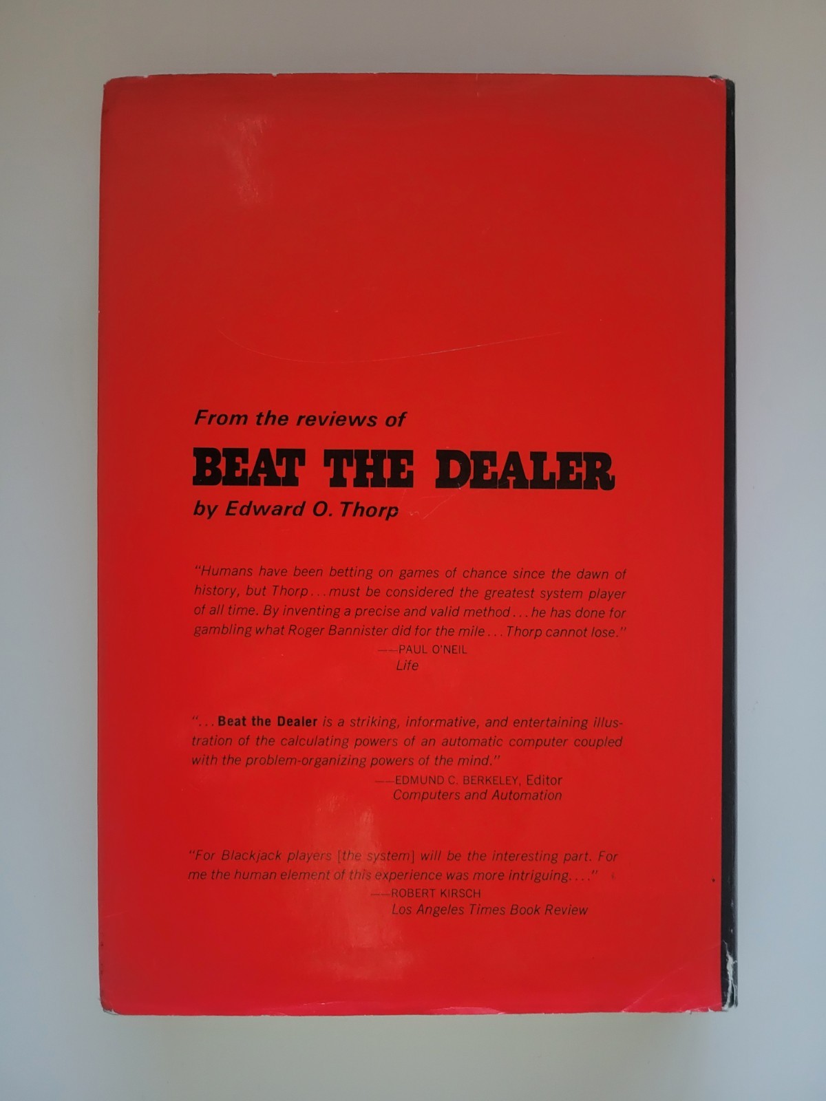 1967 BEAT THE MARKET HARDCOVER SCIENTIFIC STOCK MARKET SYSTEM EDWARD O. THORP HC