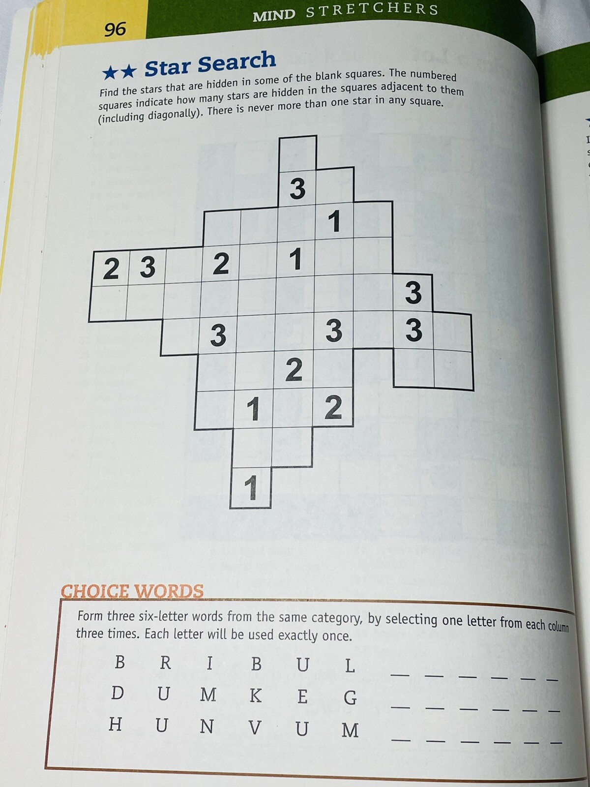 Mind Stretchers Moss Edition 232 pages UNUSED PUZZLE Book With Answer Keys