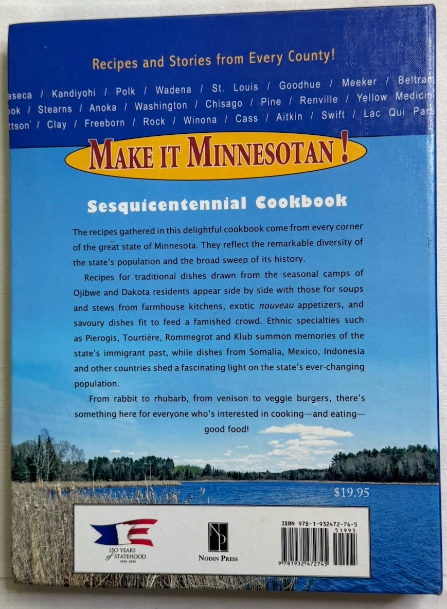 Make It Minnesotan Sesquicentennial Cookbook By Claire Plank