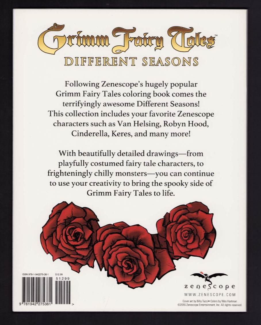 Grimm Fairy Tales: Different Seasons Adult Coloring Book Vol 1 (9/9.2) 2016