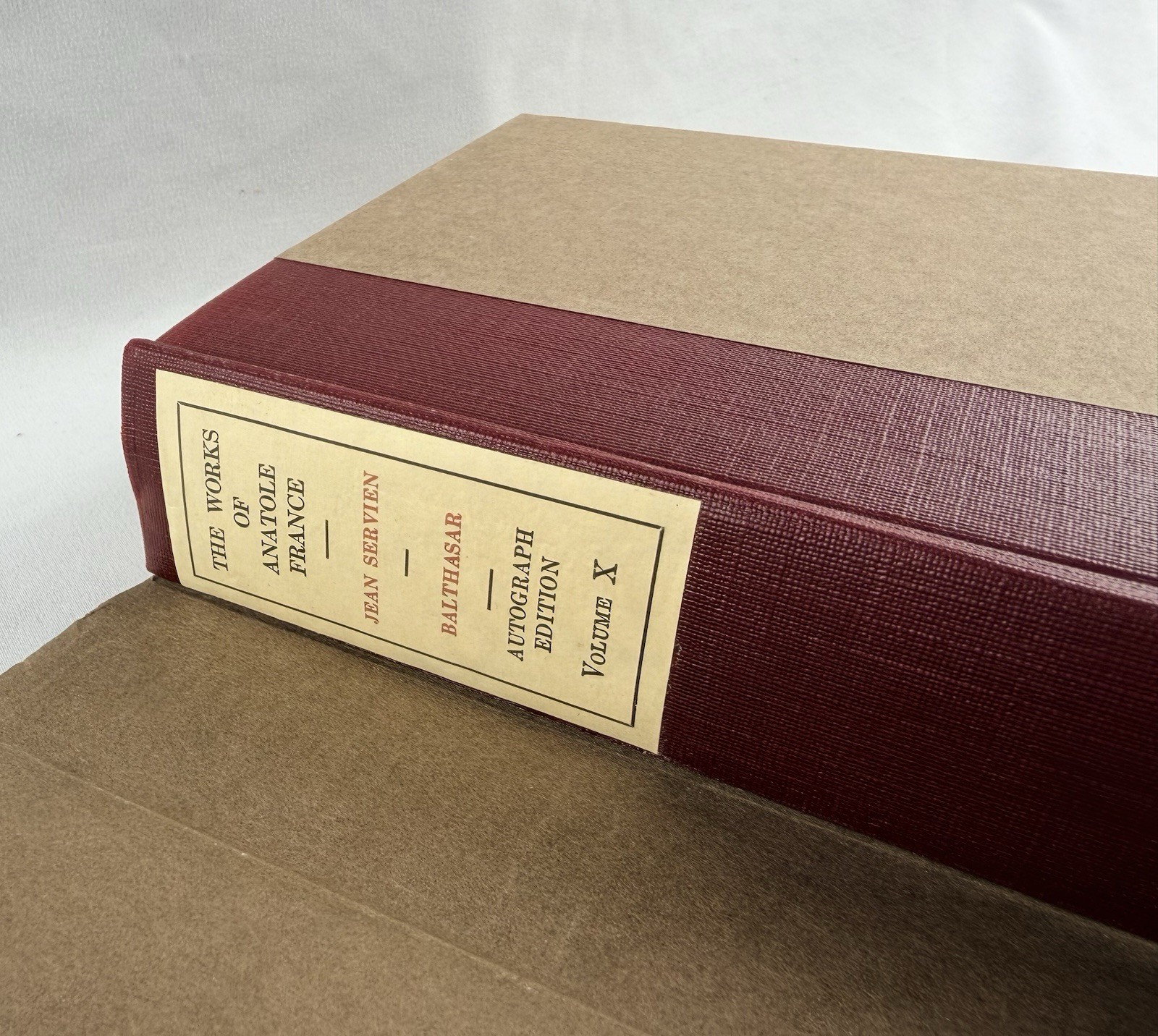1924 The Works of Anatole France Vol X Jean Servien Balthasar Autograph Ed Wells