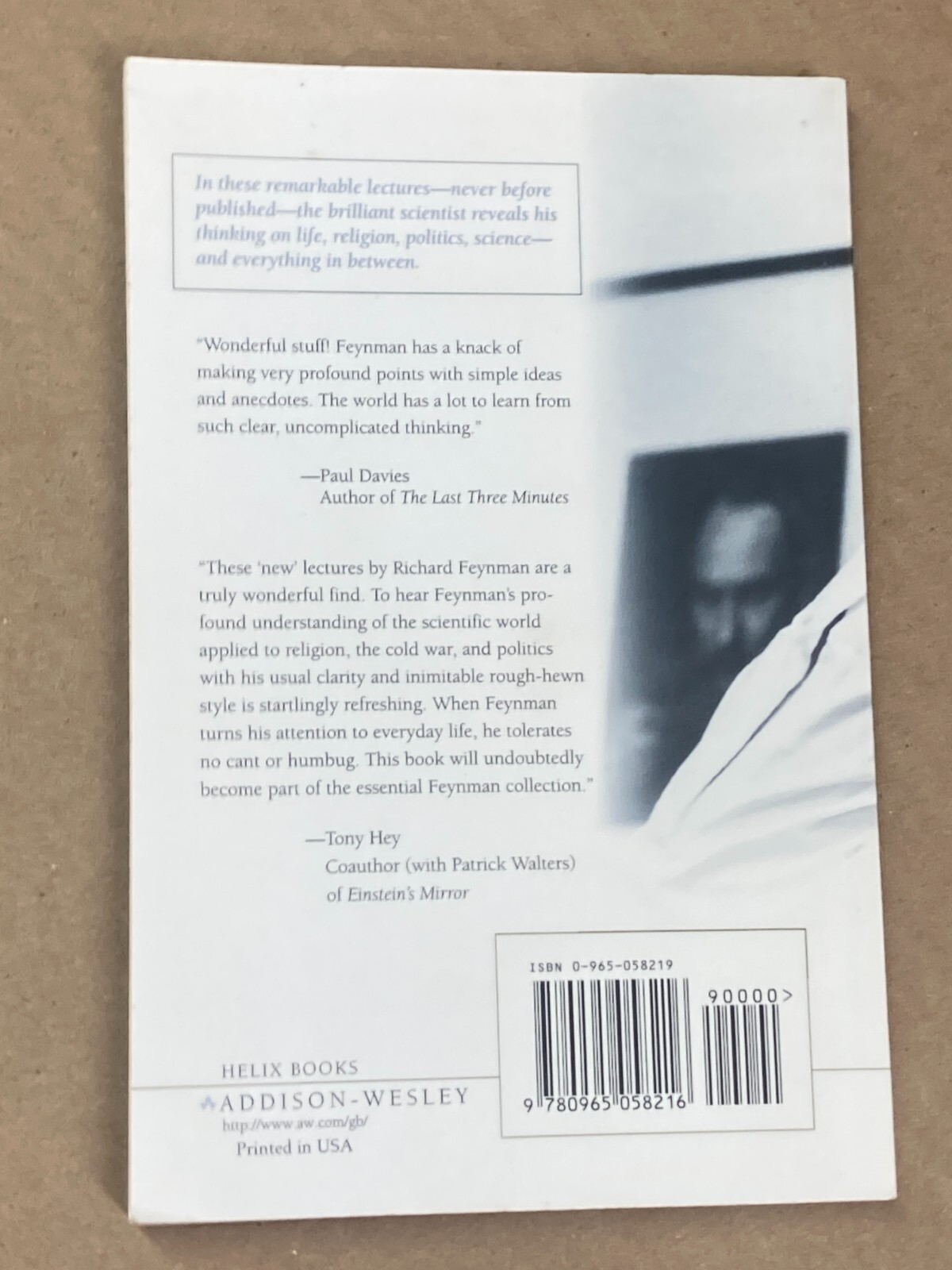 The Meaning of It All: Thoughts of a Citizen- Scientist by Feynman, Richard P.