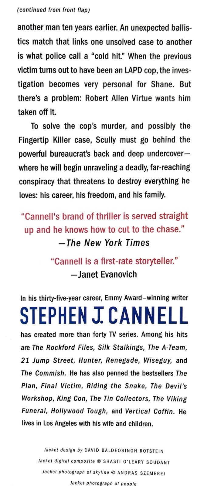 Cold Hit – Stephen J. Cannell – FINE Hardcover First Edition First Printing 2005
