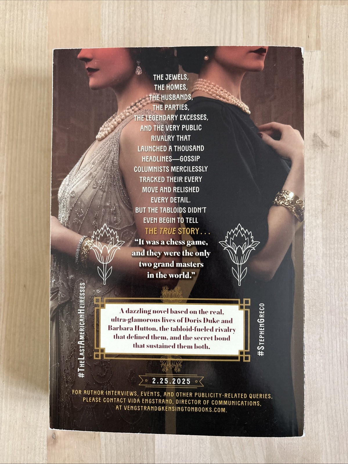 The Last American Heiresses by Stephen Greco (softcover) Brand New Unread