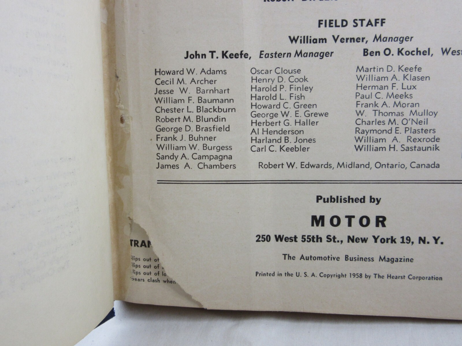 MOTORS AUTO REPAIR MANUAL * 1958 Third Printing * 1949-1958 Models – 21st -Book