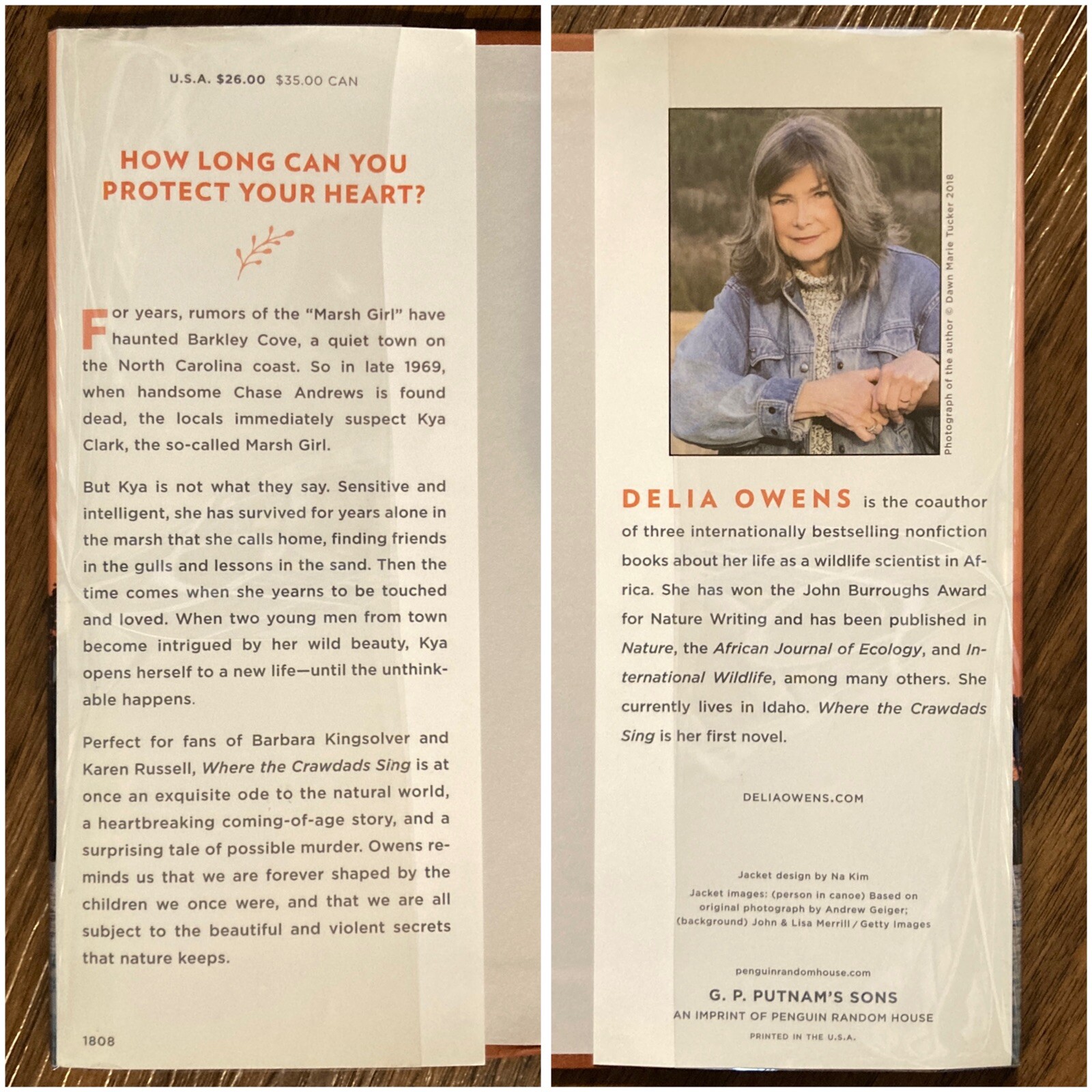 Where the Crawdads Sing – Delia Owens (1st edition 3rd print) Putnam, 2018