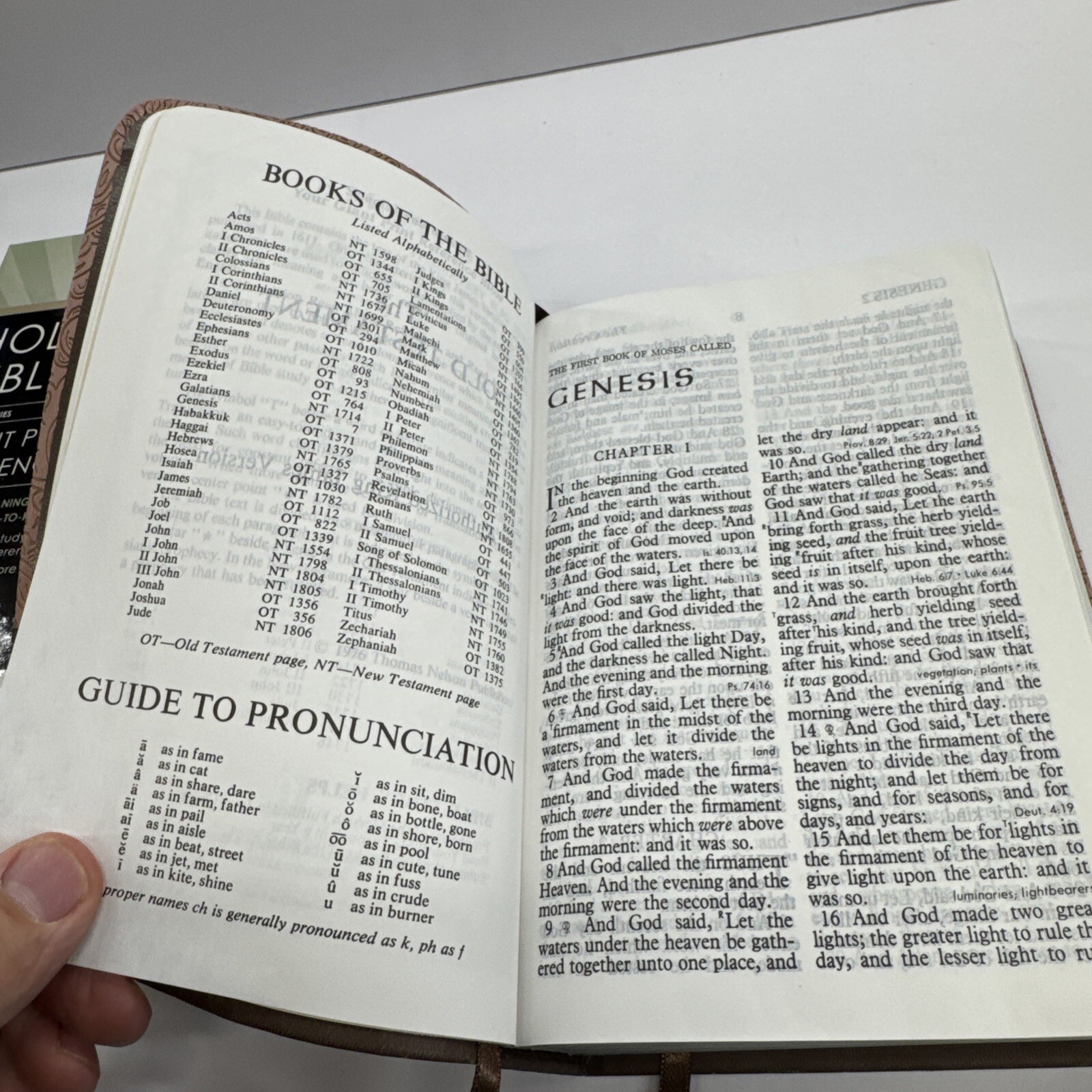 Thomas Nelson Bible KJV GP Reference 0543A Red Letter Self Pronouncing 2 Tone