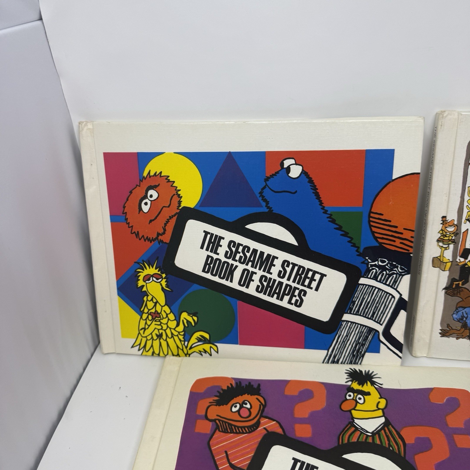 Set Of 5 Vintage Sesame Street Children’s Hard Cover Books Retro 1970s