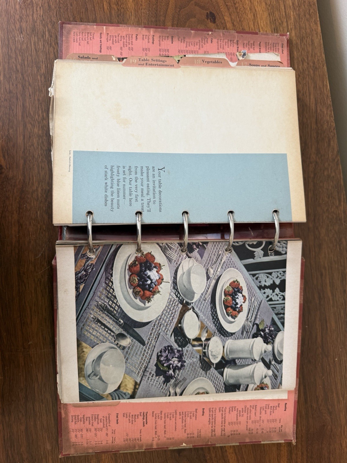 Vintage 1953 Better Homes & Gardens New Cookbook 5-Ring Binder