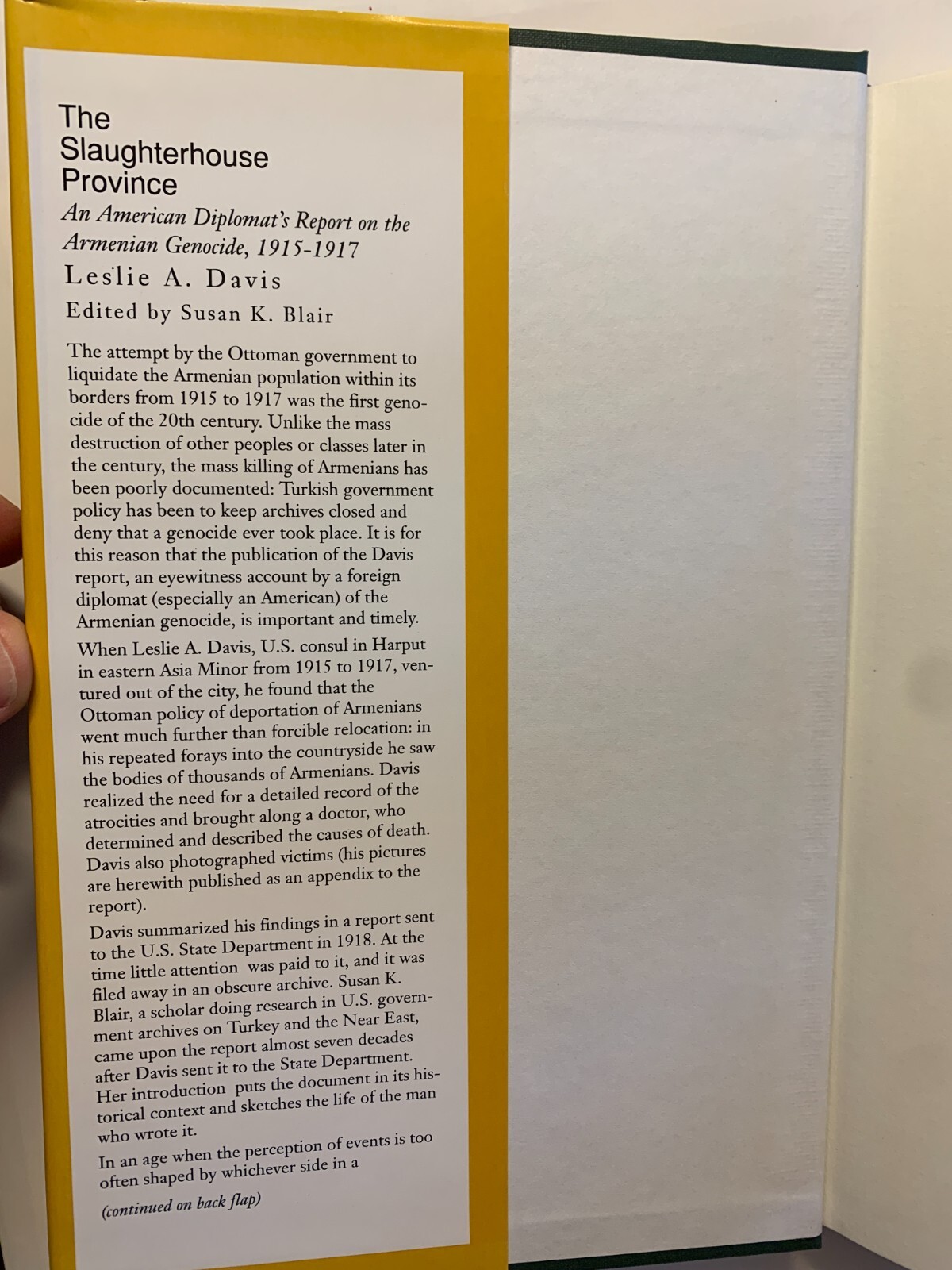 Slaughterhouse Province An American Diplomat’s Report on the Armenian Genocide