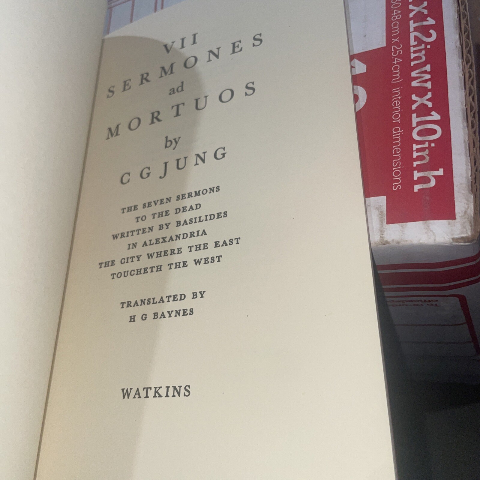 VII Sermones Ad Mortuos by Carl G. Jung and Basilides 1967
