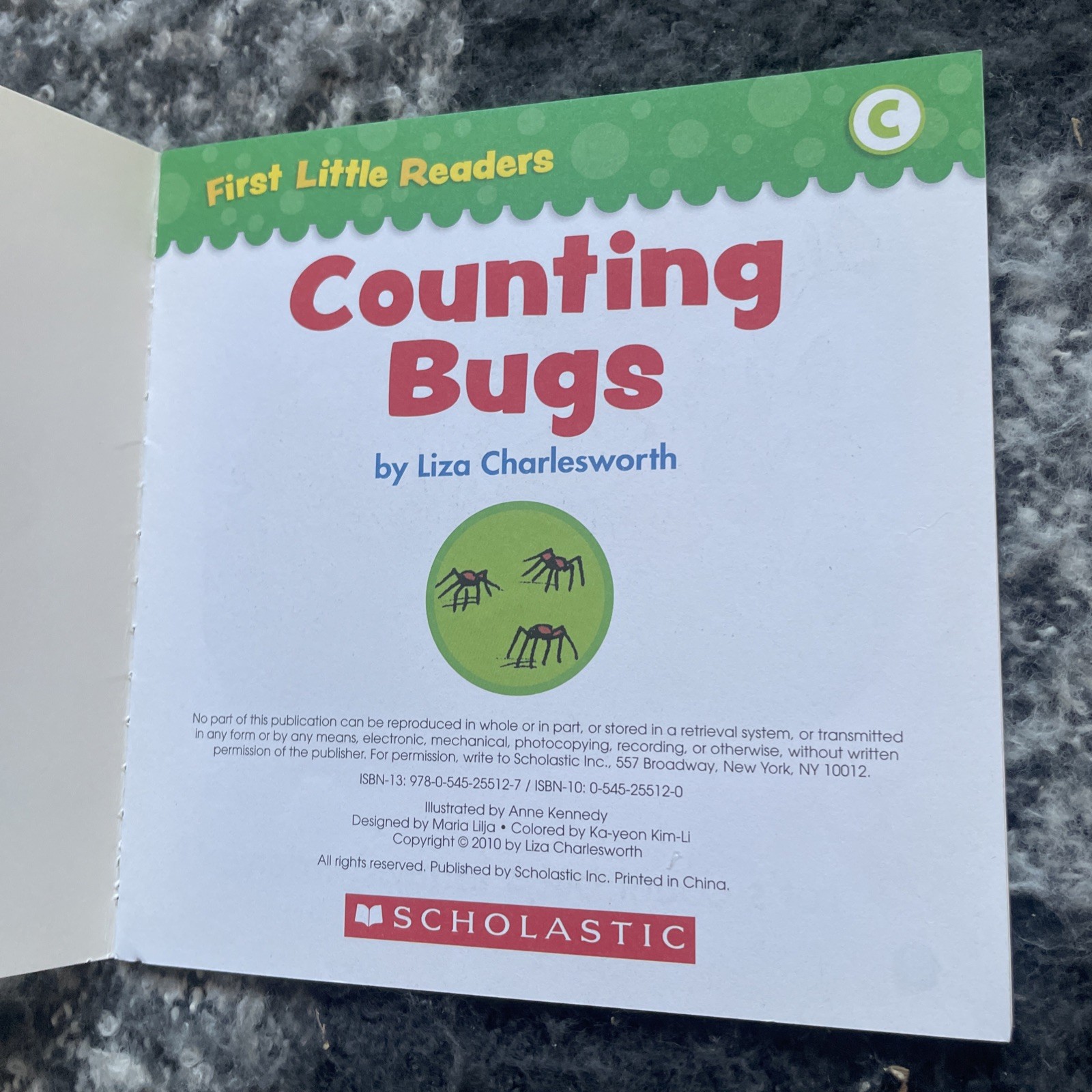 FIRST LITTLE READERS, LIZ CHARLESWORTH, COUNTING BUGS, 14 by 14CM