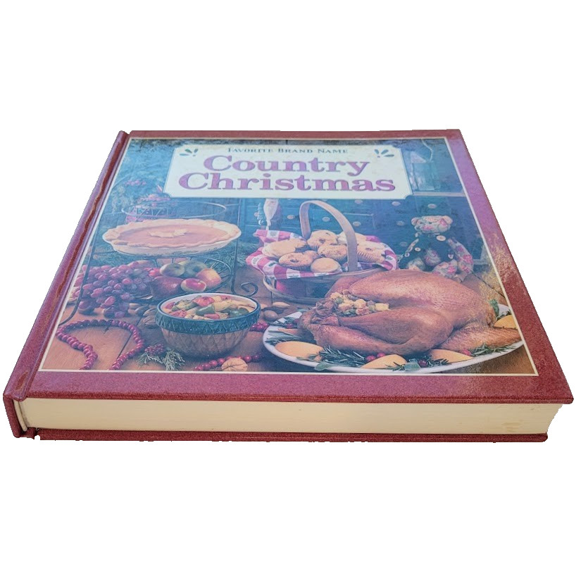 Christmas Cookbook Country Recipes LARGE Hardcover Dinners Desserts Holidays