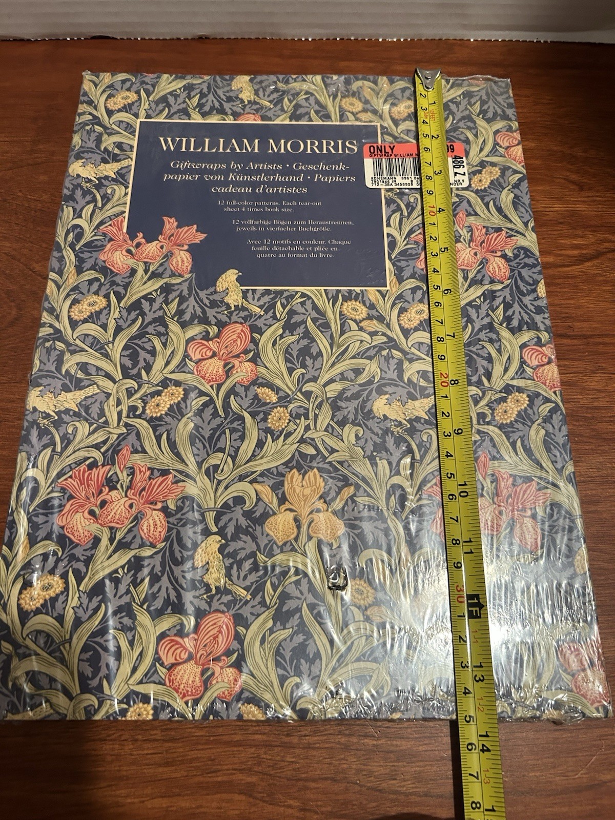 William Morris Giftwraps By Artists 12 Full-Color Patterns Tear-Out Sheets