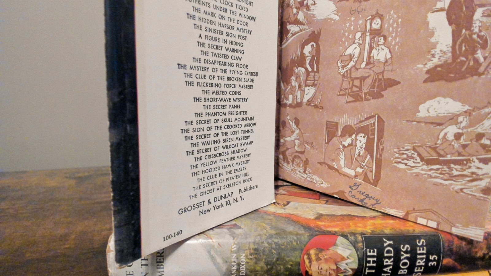 3 Vintage Hardy Boy Books – HCDJ – The Secret Warning, The Phantom Freighter, ..