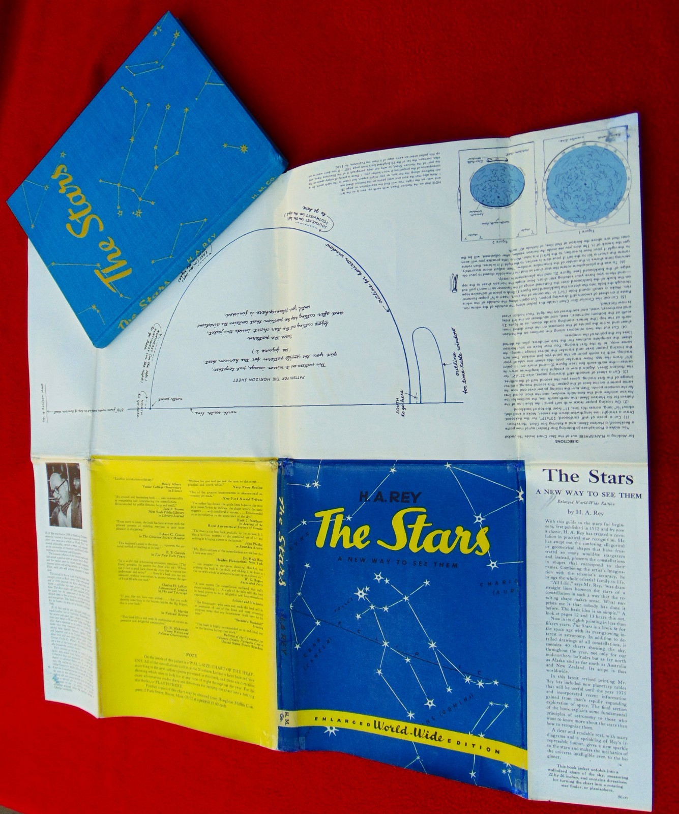 „THE STARS, A NEW WAY TO SEE THEM“ ~1966~ DUST COVER=STAR MAP~HARDBACK~161 PAGES