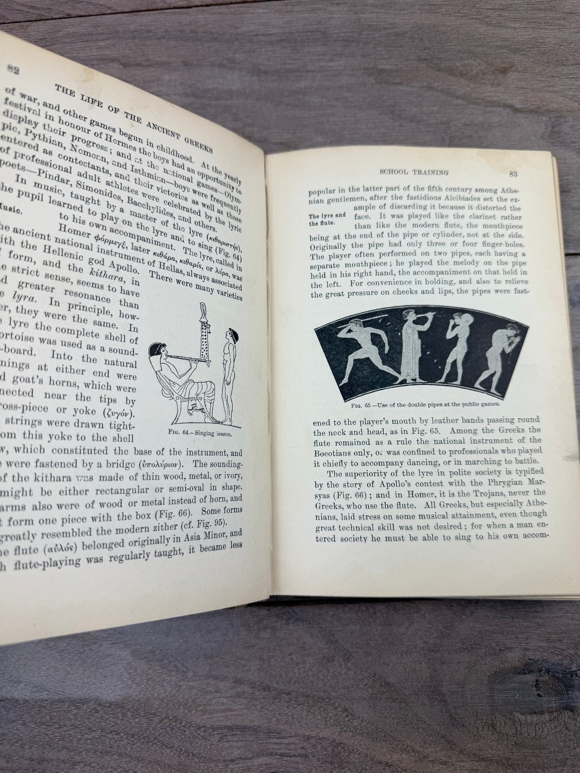Life of Ancient Greeks Gulick 1929 Illustrated History D. Appleton Hardcover