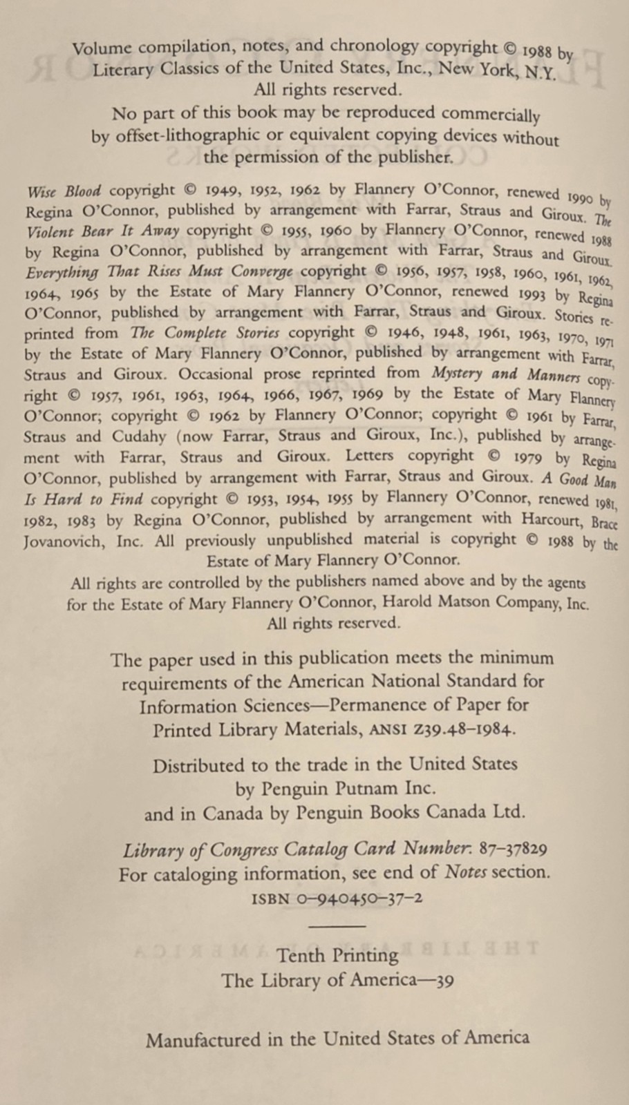 Flannery O’Connor: Collected Works LIKE NEW Wise Blood SHIPS FAST A Good Man